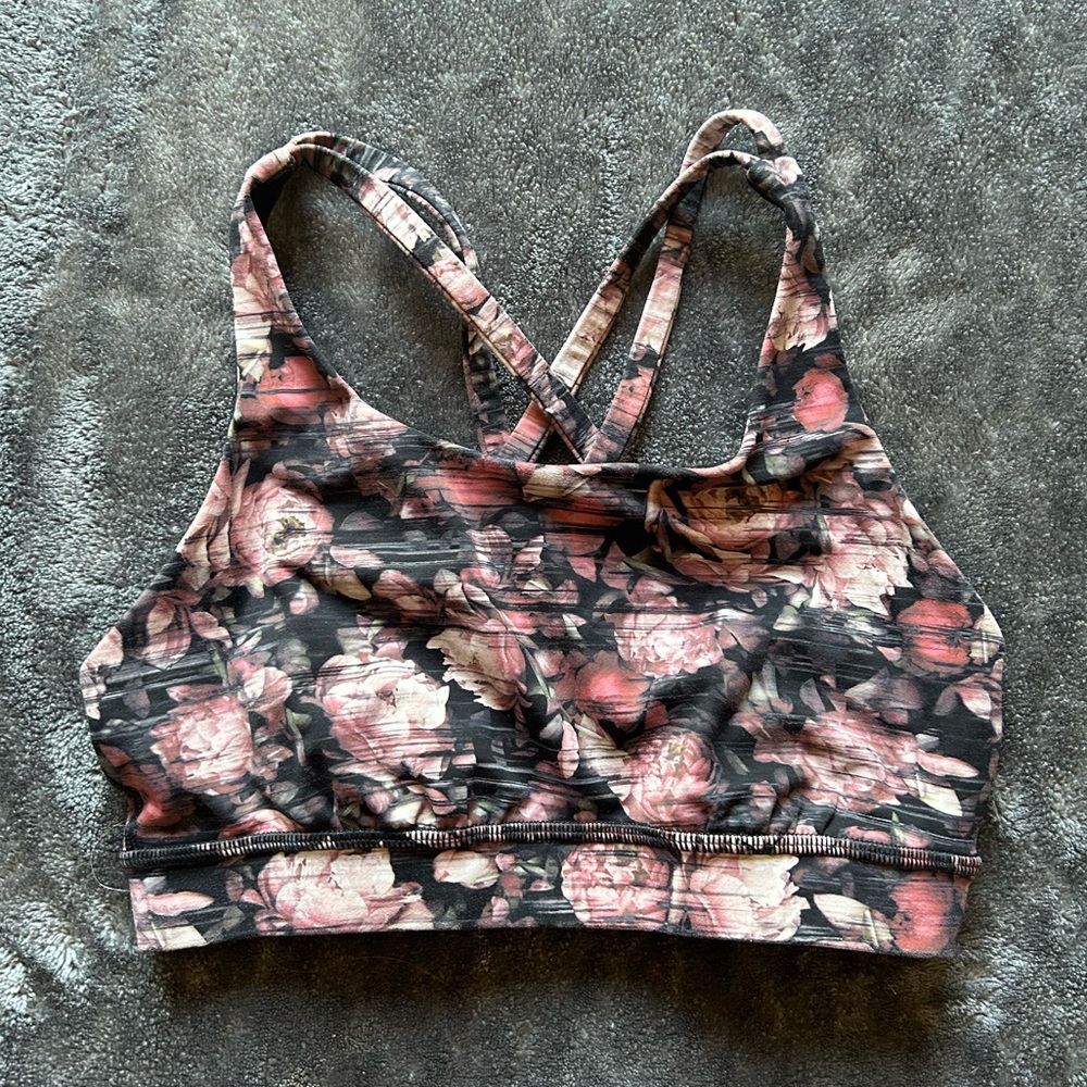 Floral Lululemon sports bra